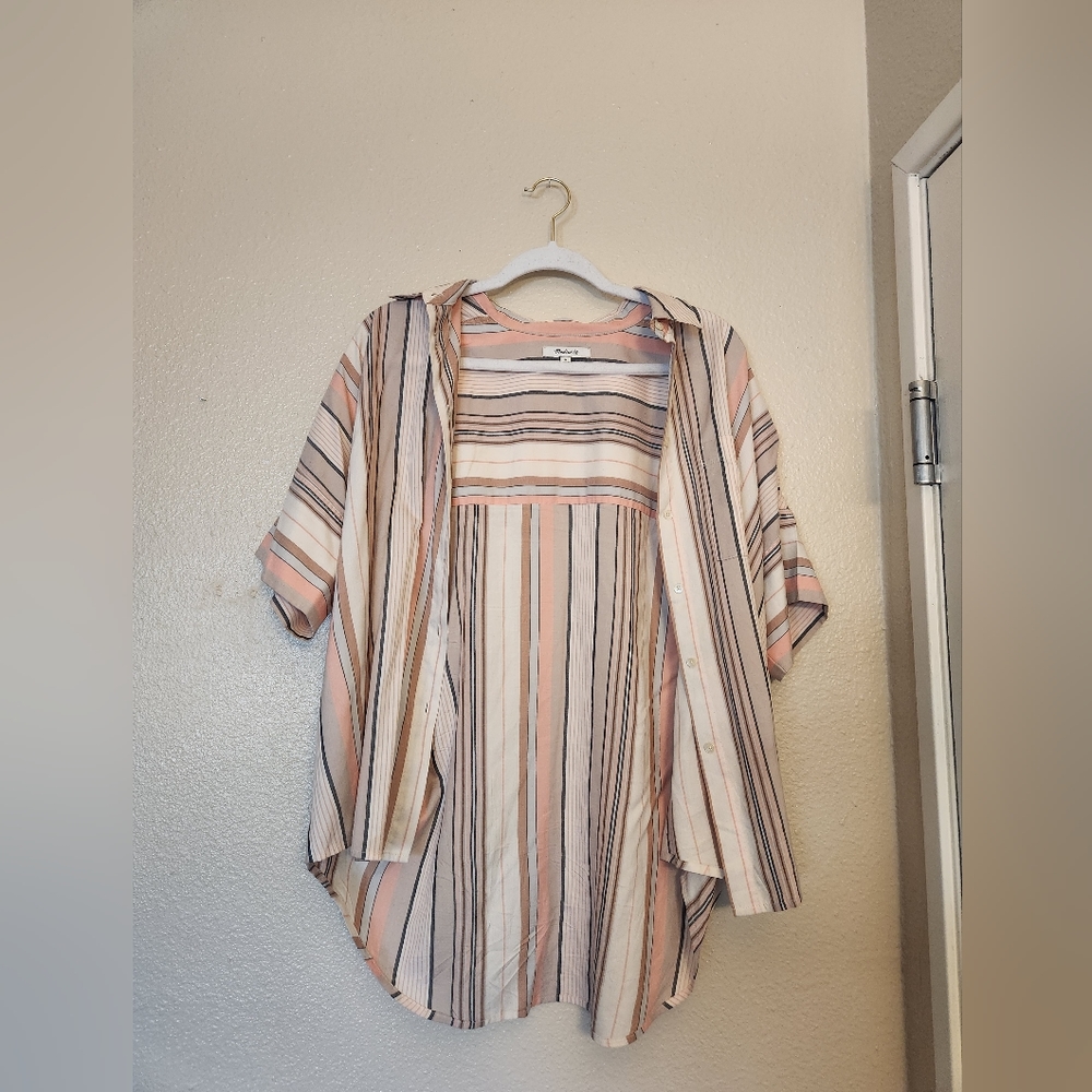 Madewell striped button up